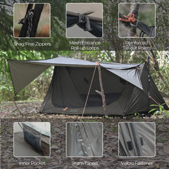 onewind spacious interior: room to sit up and organize gear