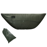 Onewind windsock provides all-weather protection for zippered hammocks in windy conditions.