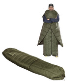 Onewind XL camping sleeping bag open flat with wide area for comfortable adult sleep outdoors.