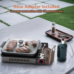 ONLYFIRE OUTDOOR LIVING compact stove with instant ignition for outdoor cooking