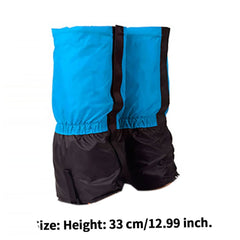 OnIUeZky kids gaiters blue side view for dry boots on trails.