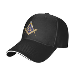 ONVOWO Masonic Baseball Hats front view in black trucker style for daily sun protection.