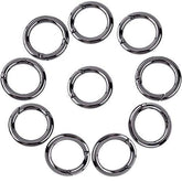 Onwon 10-piece carabiner ring set close-up, lightweight zinc alloy for keychains