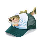 ooohyeah rainbow trout 3D hat front features a lifelike design for outdoor fun.
