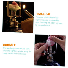 Operitacx kerosene lamp mantles folded for storage ensure easy transport.