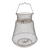 OperSeven metal rustproof collapsible fish basket - open top view