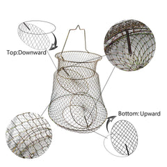 OperSeven rustproof fish basket closed for compact storage