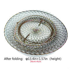 Bottom view with spring-loaded trap door on OperSeven basket