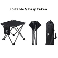 Opliy camping stool 2-pack four-leg design offers stable seating on sand