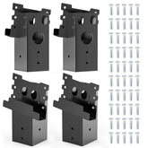 Opmeiro elevator bracket 4x4 close-up shows heavy-duty steel for secure deer stands