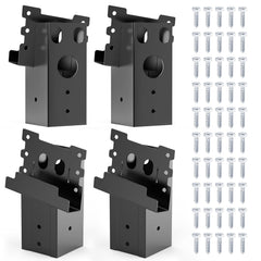 Opmeiro elevator bracket 4x4 close-up shows heavy-duty steel for secure deer stands