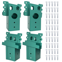 Opmeiro elevator bracket closeup highlights rugged 4x4 post support for outdoor projects