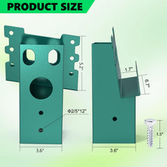 Opmeiro elevator bracket green powder coat demonstrates corrosion resistance for outdoor life
