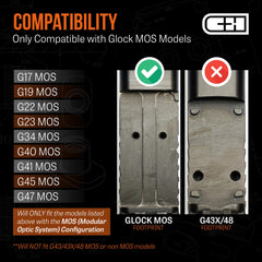 Glock MOS compatible optic adapter plate for Glock 17 19 MOS