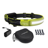 OPTIMAL VENTURES Liteband PRO headlamp worn on a helmet for hands-free site illumination