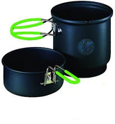 Optimus Terra Weekend HE cook set assembled for camping, compact and durable.