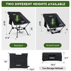 Oragati chair shows portable construction for easy transport on trips.