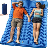Oramoose sleeping pad double-setup shows cozy two-person camping bed for restful nights