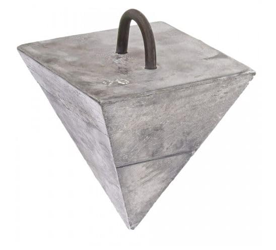 Oregon Tackle 25lb pyramid anchor ready for deepwater trolling and secure holds.