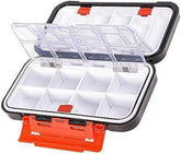 Exterior of OriGlam double-sided fishing tackle box in black