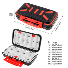 Open view showing 2-layer design and 16 compartments
