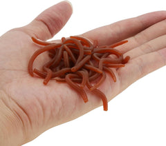Soft, flexible bass worm lures ready to hook