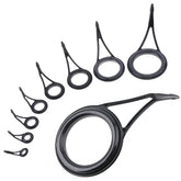 OriGlam 8-piece fishing rod guide set with ceramic tips and steel frame