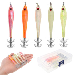 OriGlam 5pcs squid jigs set – overall product image
