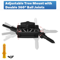 ORIPIK trail camera tree mount with 360-degree swivels for precise aim