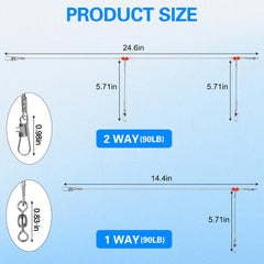 Nylon-coated stainless steel leader wire for saltwater and freshwater fishing