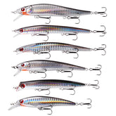 Six-pack OROOTL saltwater lures kit with minnow jerkbait for surf fishing