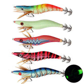 OROOTL 5pc saltwater squid jigs kit – assorted luminous colors
