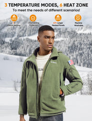 ORRNIKKO heated jacket with battery pack powering extended outdoor sessions