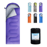 ORTHOMTEX sleeping bag purple-right-zip-closed delivers all-season warmth for camping
