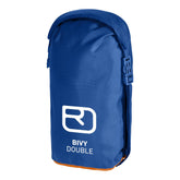 Ortovox Bivy Double orange exterior shows high-visibility windproof shelter for two