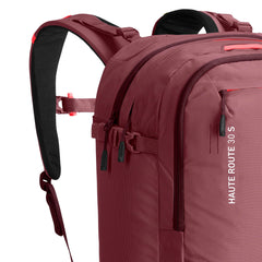 Ortovox Haute Route 30L S backpack back view shows rugged durability for backcountry days
