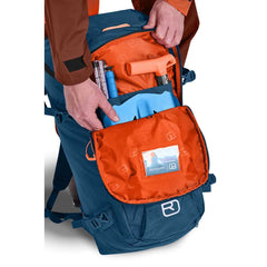 Ortovox Haute Route 40L in action during ski touring showing ready-to-use design