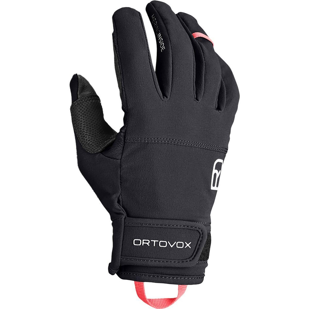 Ortovox Tour Light Glove for women’s Black Raven angle1; warm and versatile for winter sports.
