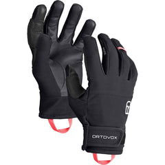 Ortovox Tour Light Glove for women’s Black Raven angle2; adjustable cuff and strong grip.