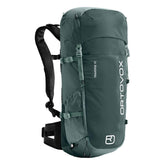 Ortovox Traverse 30L backpack front view highlighting ergonomic fit for alpine use