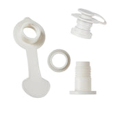 ORTREE Cooler Drain Plug Kit assembly shows 1-inch shaft for Coleman compatibility.