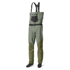 Orvis Clearwater Waders full waterproof shell keeps you dry in wet conditions.