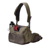 Orvis Guide Hip Pack Dusty Olive - main compartment with fly patch