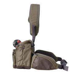 Orvis Guide Hip Pack Dusty Olive - side panel with hidden net scabbard