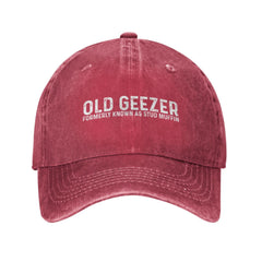 Ositerpz Old Geezer dad hat in red for casual daily wear