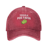 Ositerpz Tequila Por Favor baseball hat red, a trendy everyday accessory for men.