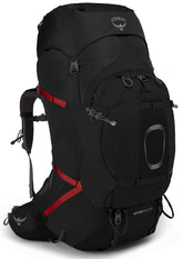 Osprey Aether Plus 100L front view showing stable, close-to-body carry.