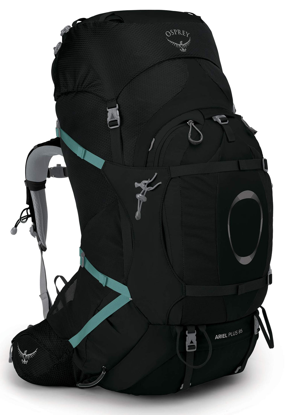 Osprey Ariel Plus 85L shoulder strap close-up highlighting adjustable padding for personalized comfort