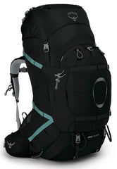 Osprey Ariel Plus 85L shoulder strap close-up highlighting adjustable padding for personalized comfort