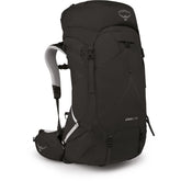 Osprey Atmos AG LT 65L backpack front view highlighting lightweight comfort for extended hikes.
